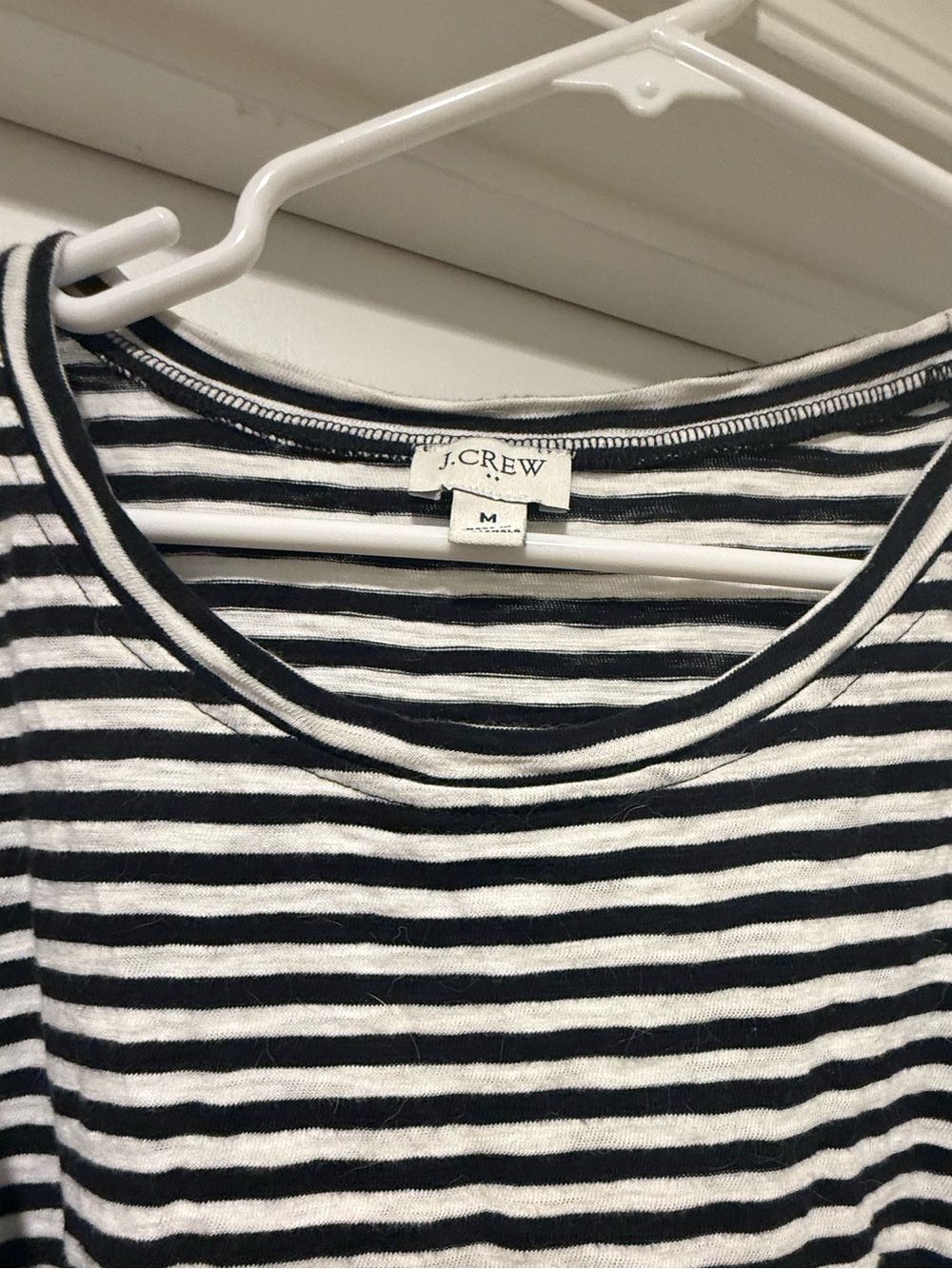 J. Crew Factory Striped Tie-Waist Knit Dress in Black and White - Picture 2 of 3